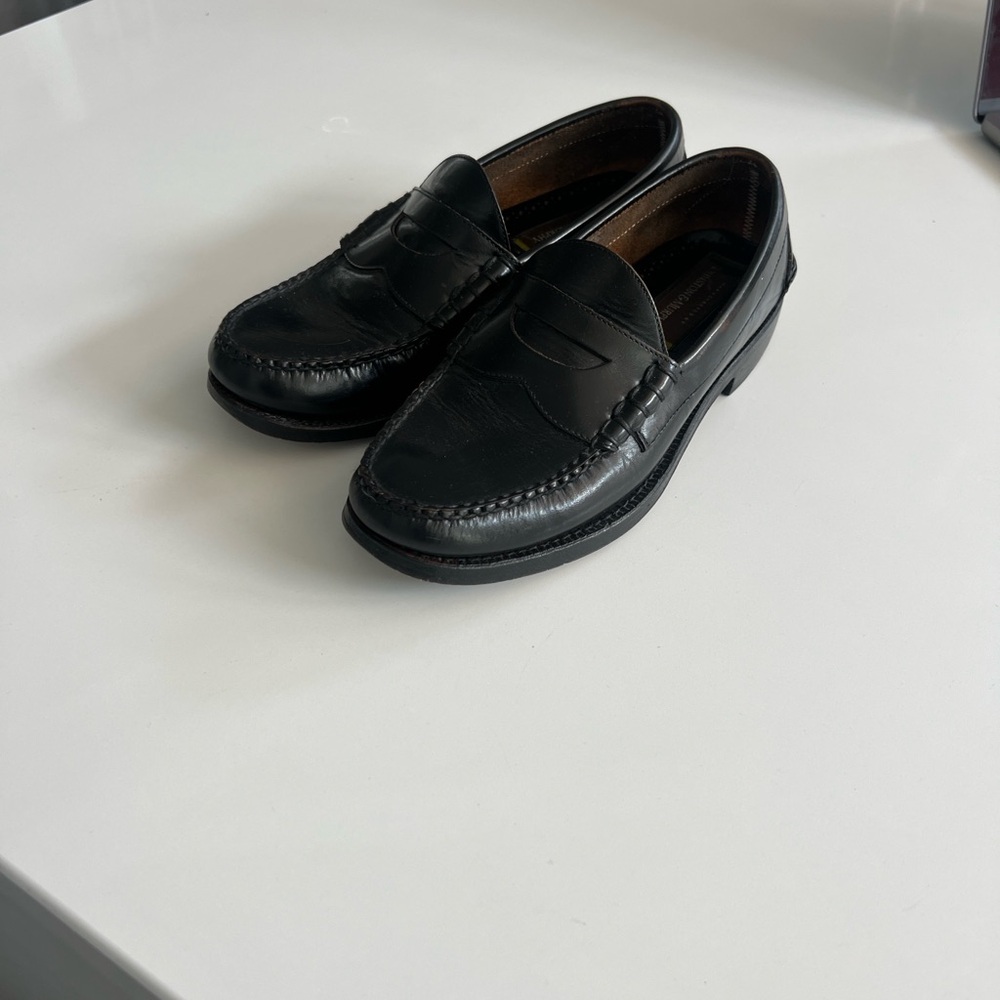 Handcrafted Johnston & Murphy Black Leather Loafers